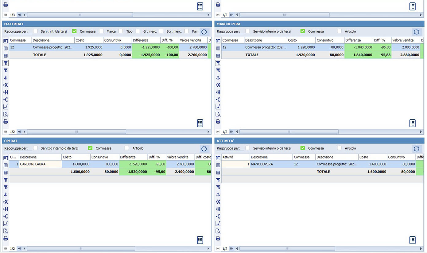 screenshot gestione impianti e cantieri
