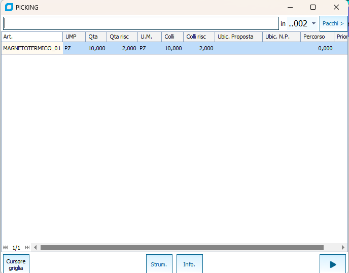 screenshot magazzino e logistica