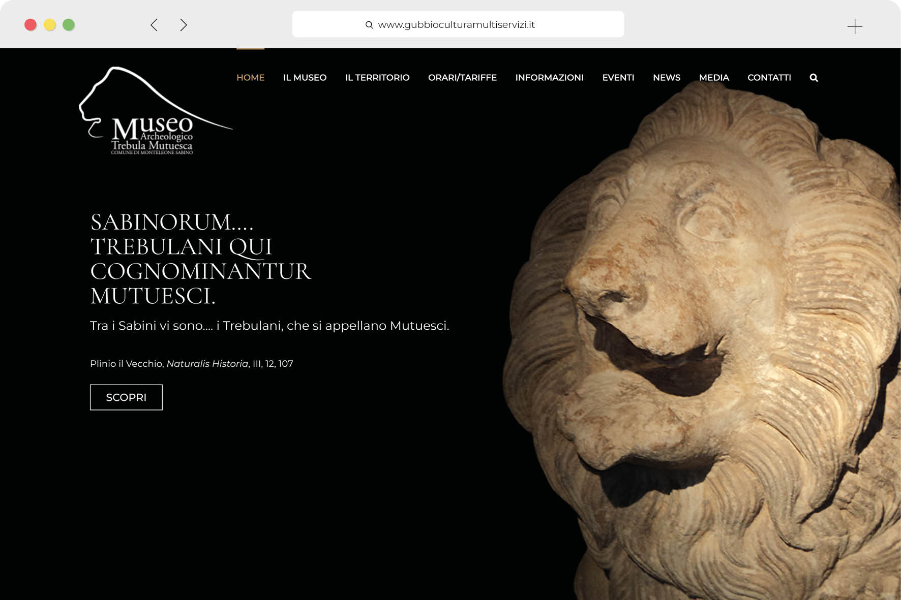 sito museo trebula mutuesca monteleone sabino
